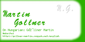 martin gollner business card